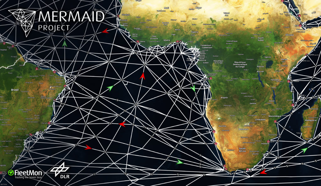 美人鱼路由网络 - 巴西 - 南非 -  Africa_Satellite