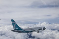 运费报价波音737MAX 7测试机再次腾空进行测试飞行