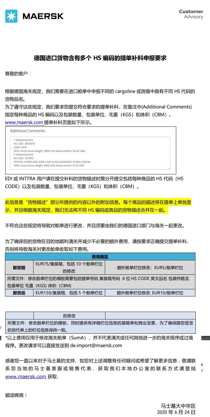 马士基提单图片